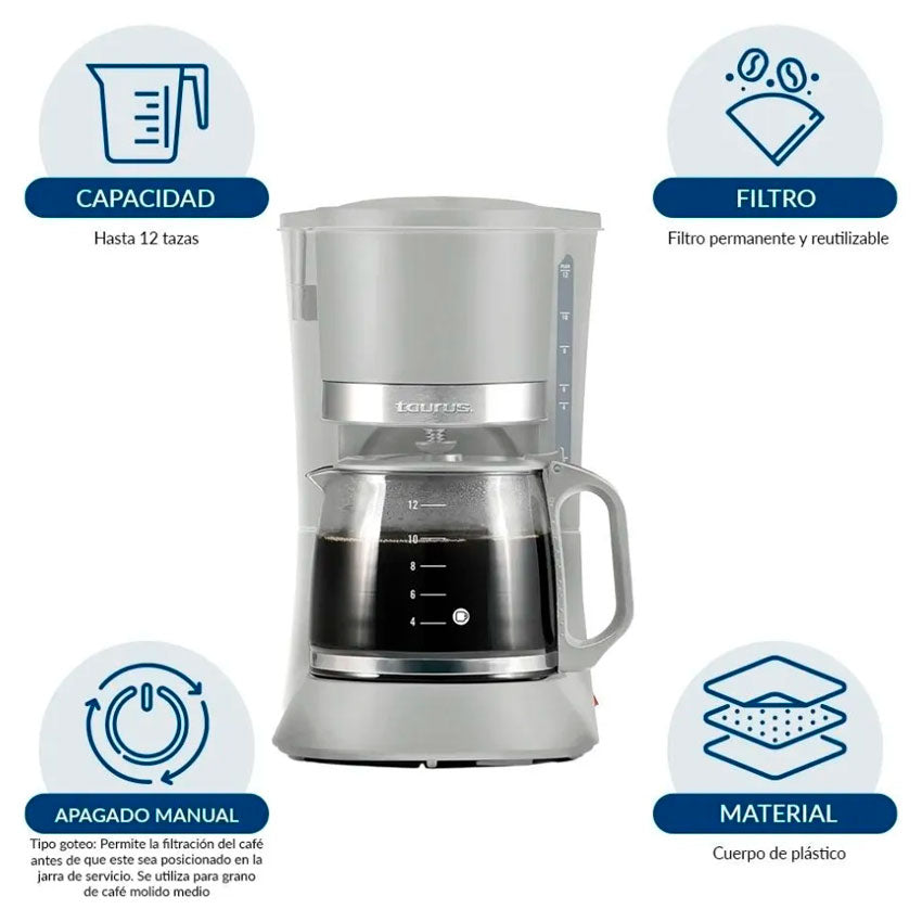 CAFETERA PARA 12 TAZAS TAURUS