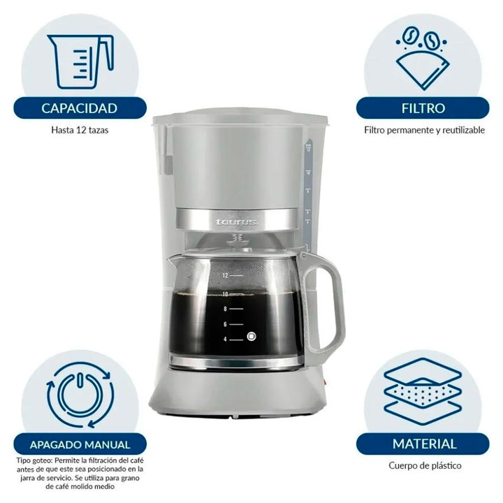 CAFETERA PARA 12 TAZAS TAURUS