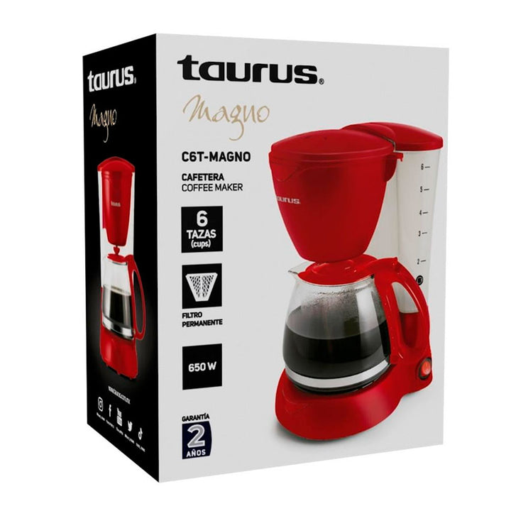 Cafetera Digital 6 Tazas Magno Taurus
