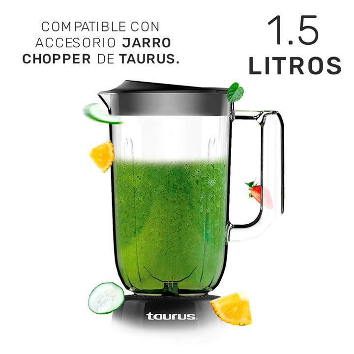 TAURUS LICUADORA GRANITE PLATINUM 1.5L 350W 4 VELOCIDADES VASO DE VIDRIO