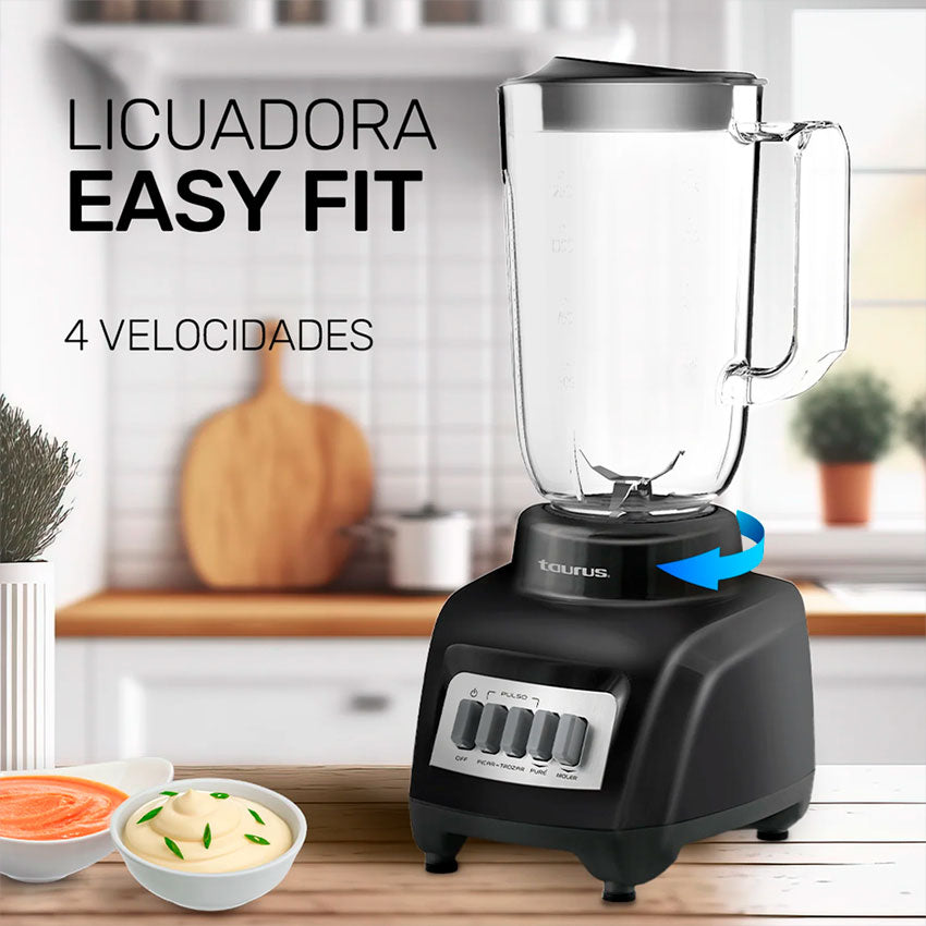 TAURUS LICUADORA GRANITE PLATINUM 1.5L 350W 4 VELOCIDADES VASO DE VIDRIO