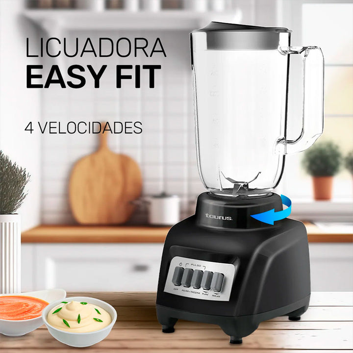 TAURUS LICUADORA GRANITE PLATINUM 1.5L 350W 4 VELOCIDADES VASO DE VIDRIO