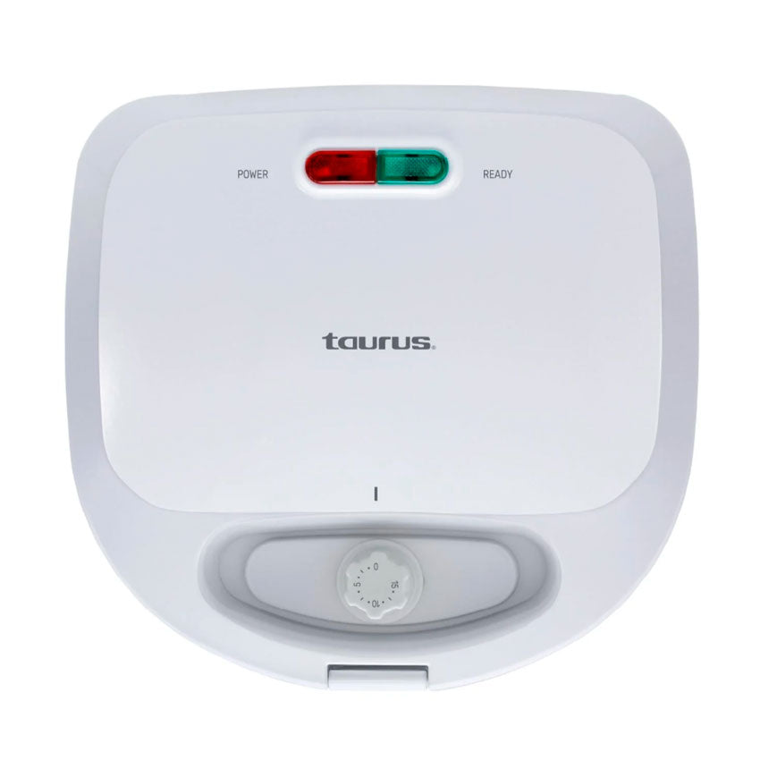 TAURUS WAFFLERA ANTIADHERENTE 2 WAFFLES 750W BLANCO
