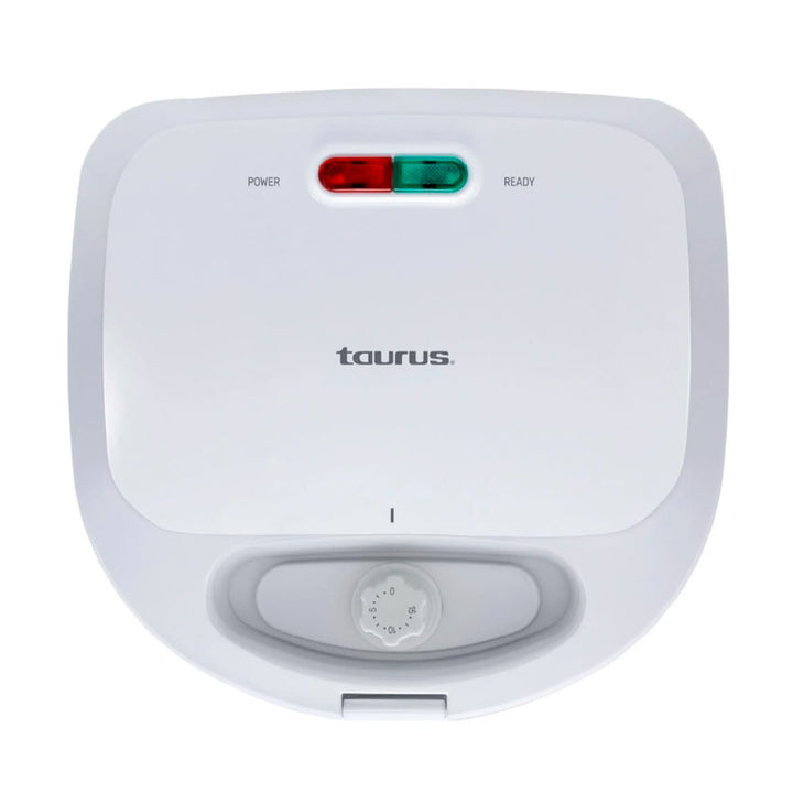 TAURUS WAFFLERA ANTIADHERENTE 2 WAFFLES 750W BLANCO