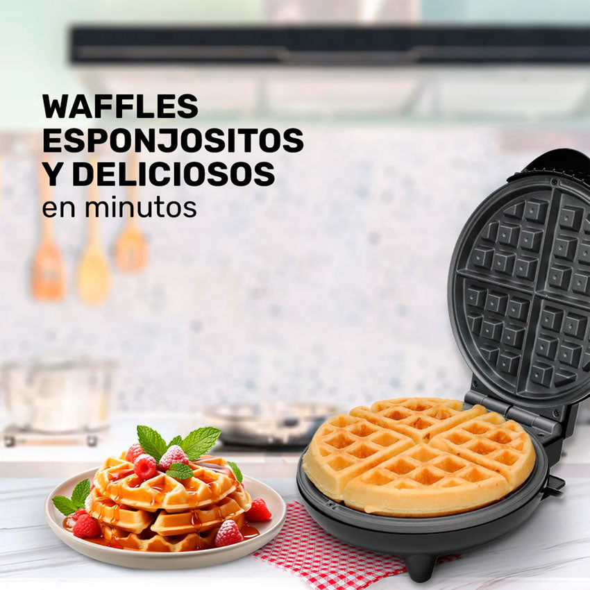 TAURUS WAFFLERA NEGRA : DELICIOSOS WAFFLES EN MINUTOS CON COMODIDAD