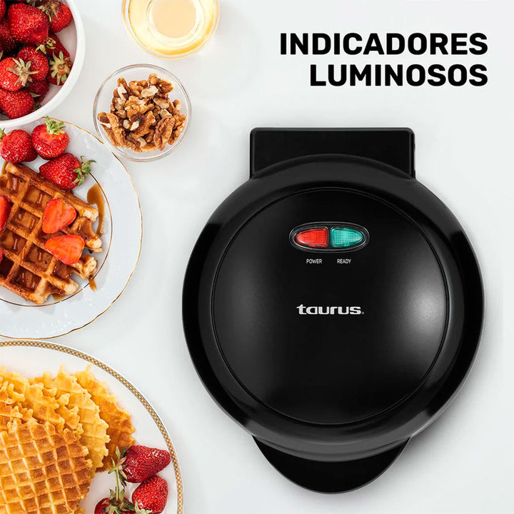 TAURUS WAFFLERA NEGRA : DELICIOSOS WAFFLES EN MINUTOS CON COMODIDAD