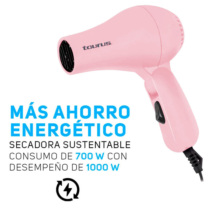 TAURUS SECADORA DE CABELLO ROSA