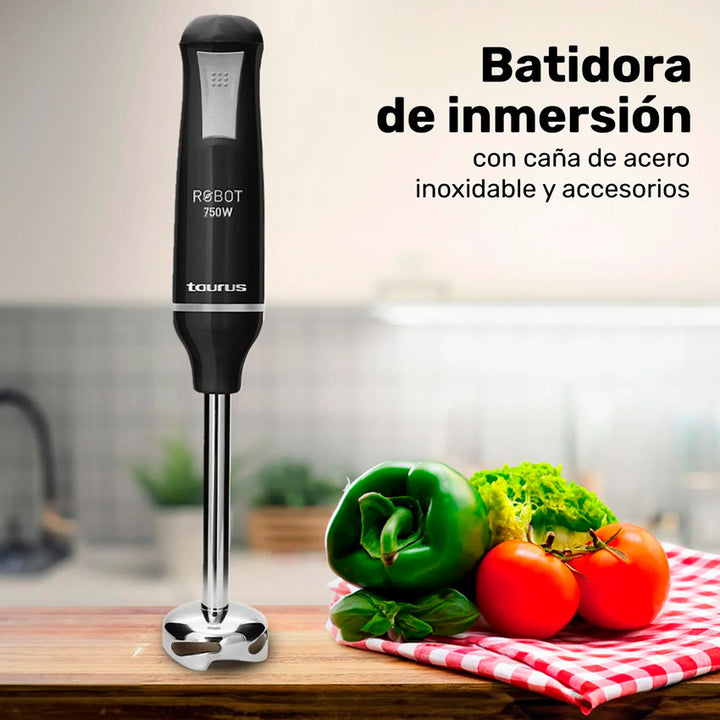 TAURUS BATIDORA DE INMERSION ROBOT 750 INOX COMPLETE