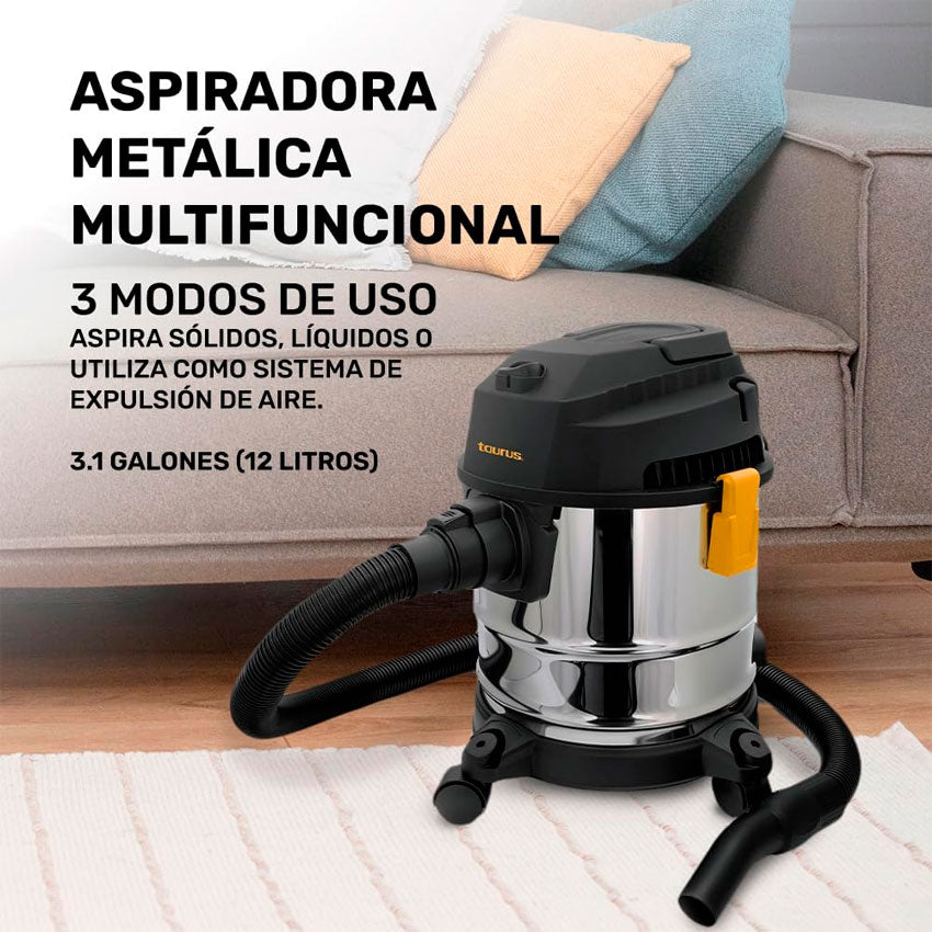 TAURUS ASPIRADORA HUMEDO /SECO 3 EN 1