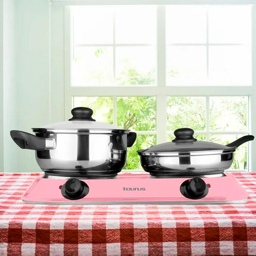 Taurus Parrilla Electrica Duo Rosa