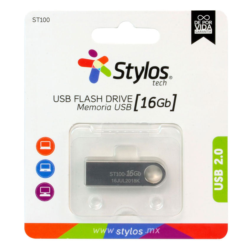 STYLOS MEMORIA USB 16GB SILVER