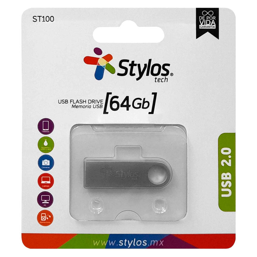 STYLOS MEMORIA USB 64GB SILVER