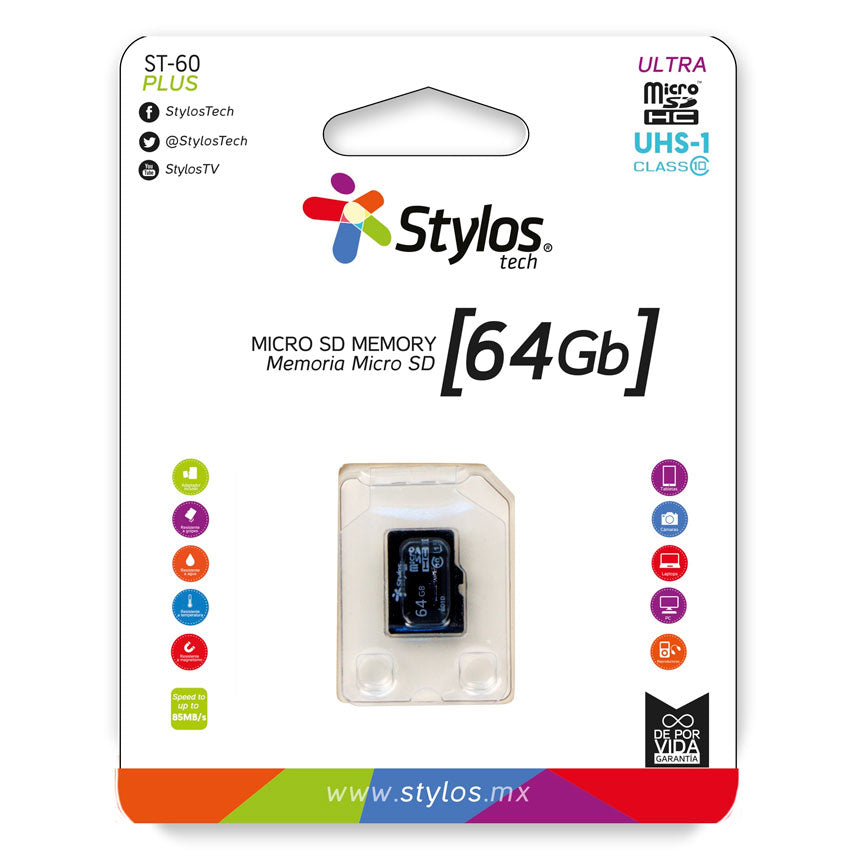 STYLOS MEMORIA MICRO SD 64GB