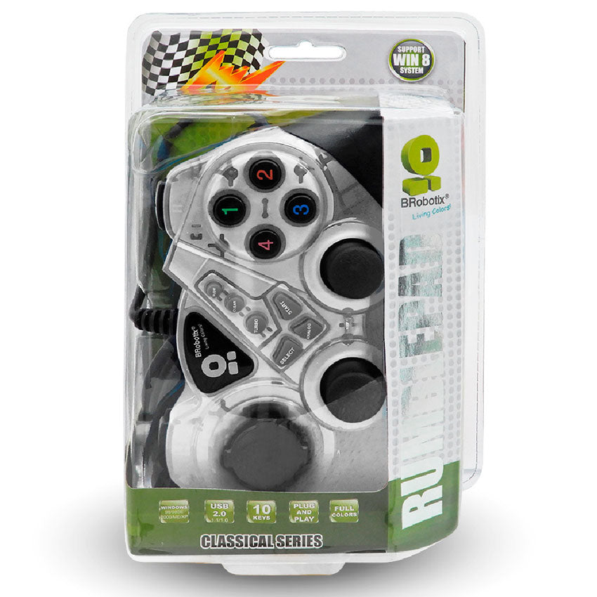 CONTROL PARA PC BROBOTIX RUMBLEPAD BLANCO