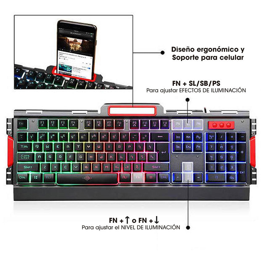 TECLADO GAMING BROBOTIX CON MOUSE 188533-2