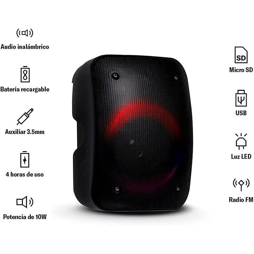 BOCINA BLUETOOTH STF 4" LOOP NEGRO