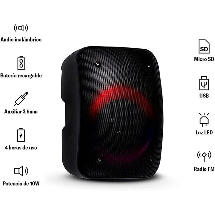 BOCINA BLUETOOTH STF 4" LOOP NEGRO