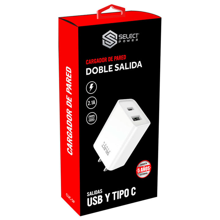 SELECT SOUND ADAPTADOR AC USB Y TIPO "C"