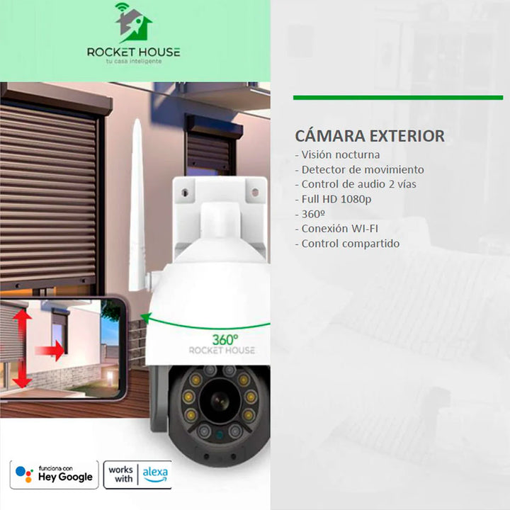 ROCKET HOUSE CAMARA DE SEGURIDAD EAGLE PARA EXTERIOR