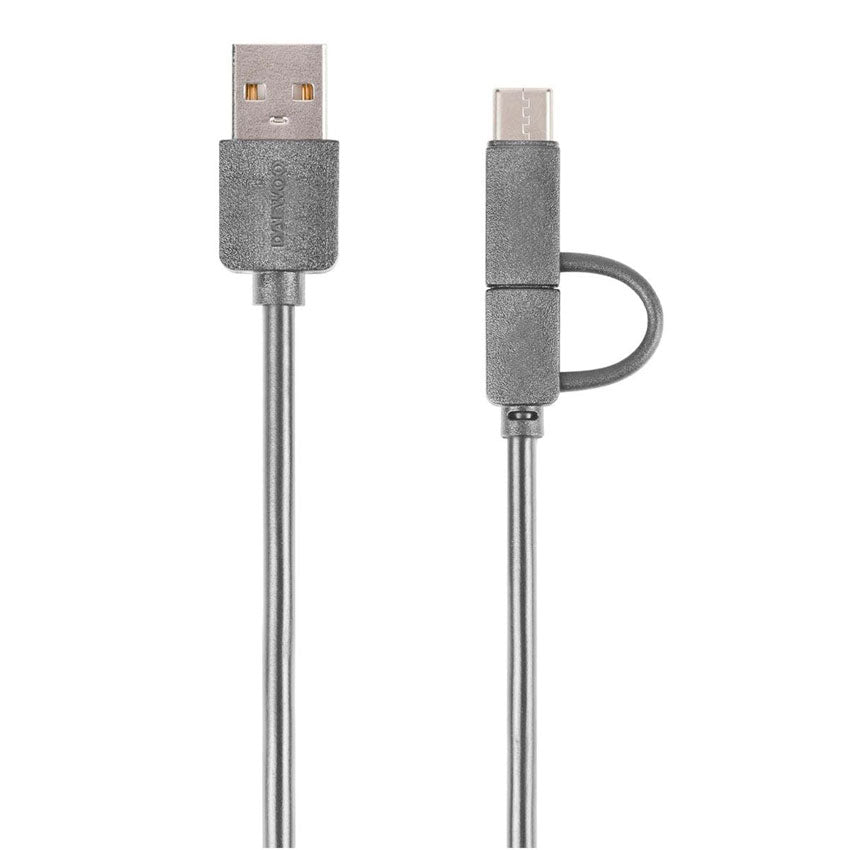 DAEWOOD CABLE USB A MICRO Y TIPO "C"