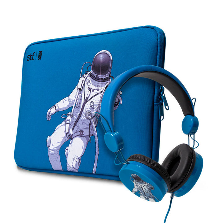 FUNDA PARA LAPTOP 14" C/AUDIFONOS STF