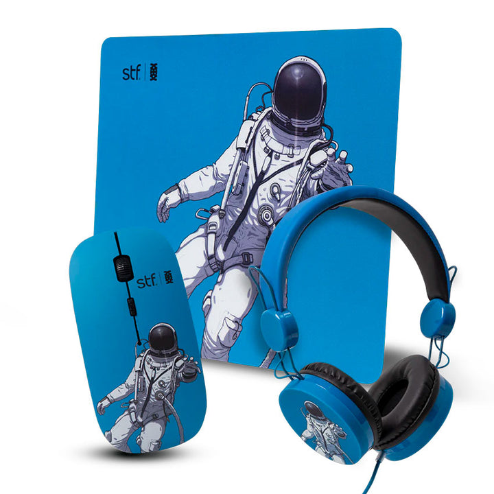 AUDIFONOS PARA PC INC. MOUSE Y MOUSE PAD STF