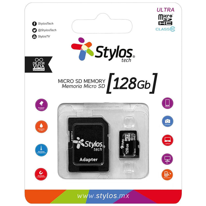 MEMORIA MICRO SD 128GB STYLOS