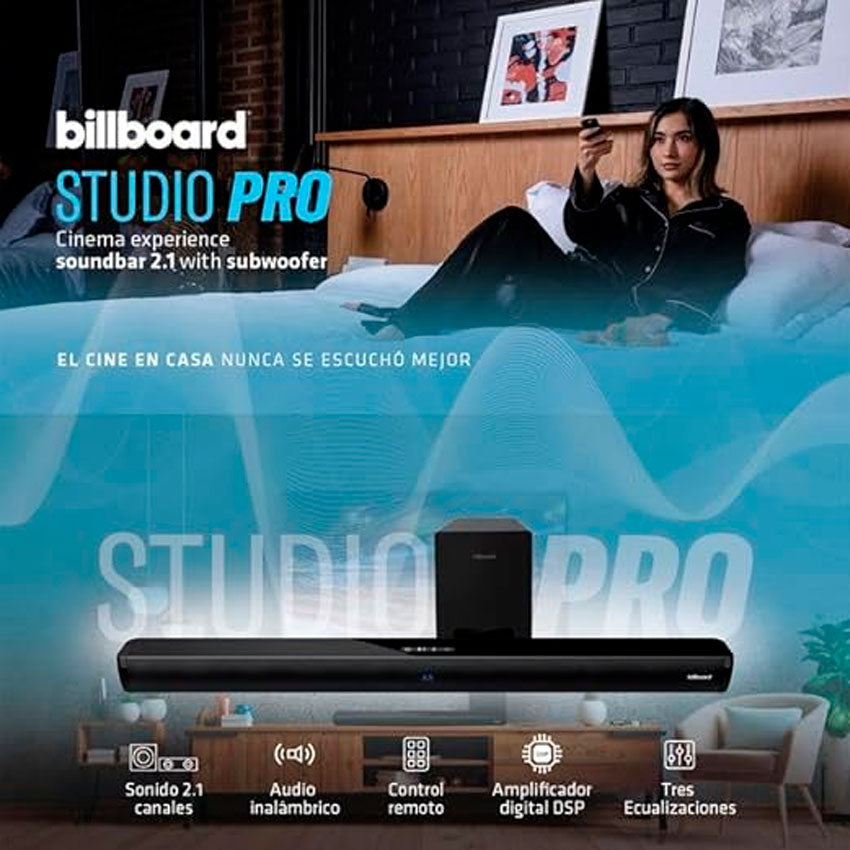 BILLBOARD SOUND BAR C/SUBWOOFER STUDIO PRO 2.1 130W