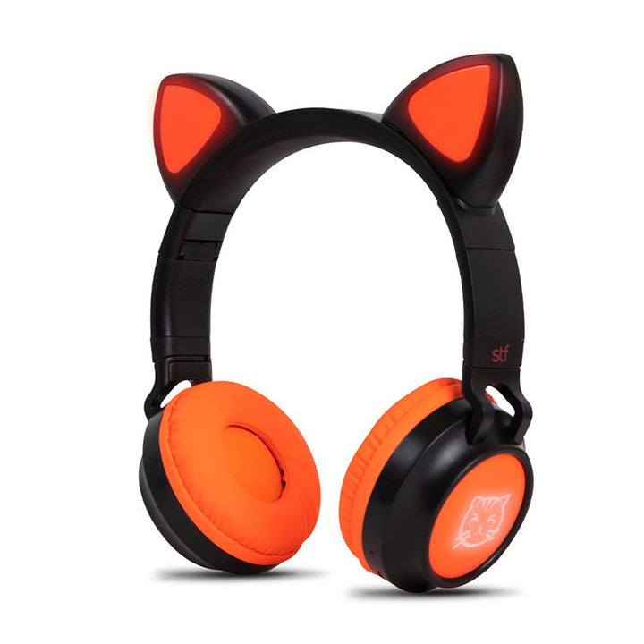 AUDIFONOS BLUETOOTH STF KATU NEGRO/NARANJA "G"