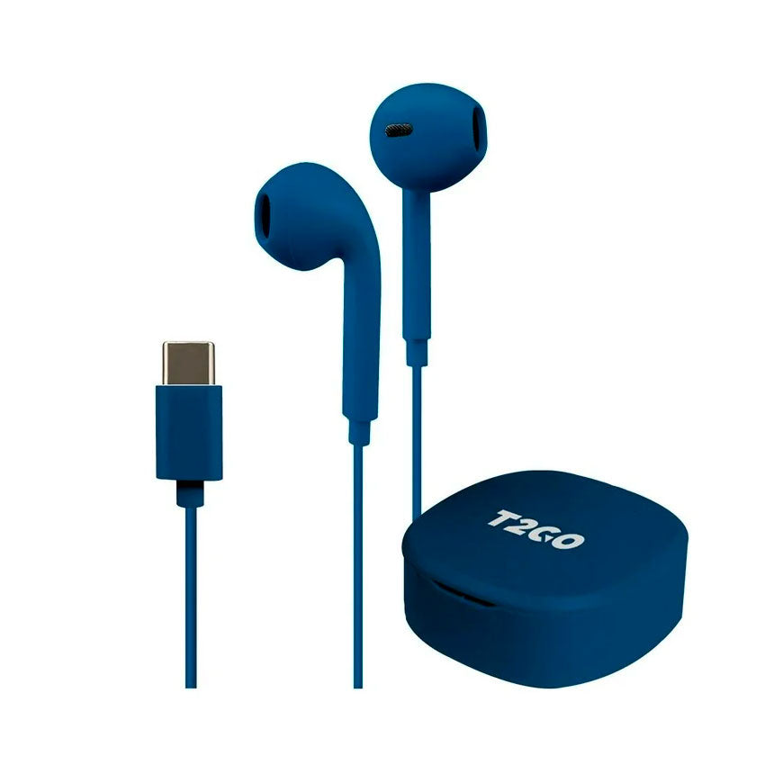 T2go Audifonos Everyday C/estuche Colores Conector Tipo C Micrófono Integrado