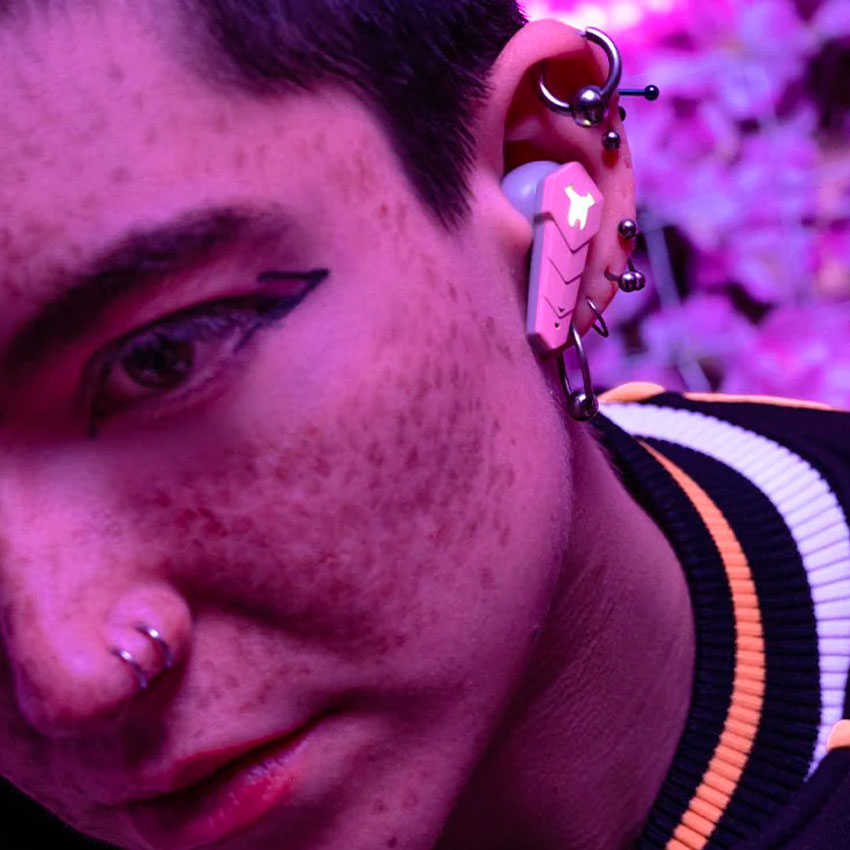 STF AUDIFONOS GAMING INALÁMBRICOS TRUE WIRELESS MUSPELL ROSA, RGB, 48 HORAS DE BATERÍA