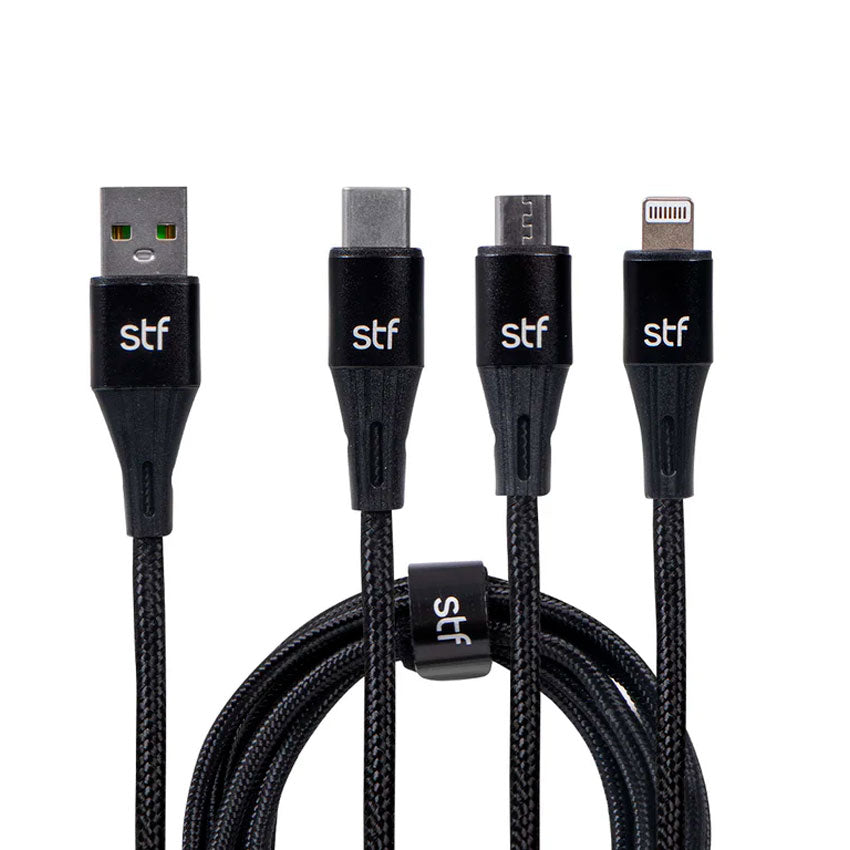 STF CABLE USB 3 EN 1 (MICRO, LIGHTNING, TIPO "C")