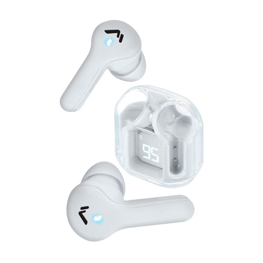 AUDIFONOS TRUE WIRELESS MITZU TRASNPARENTE BL