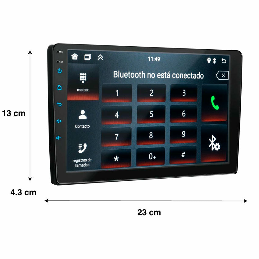 DABB AUTOESTÉREO TOUCH CON BLUETOOTH, CARPLAY, ANDROID AUTO DAB-0208