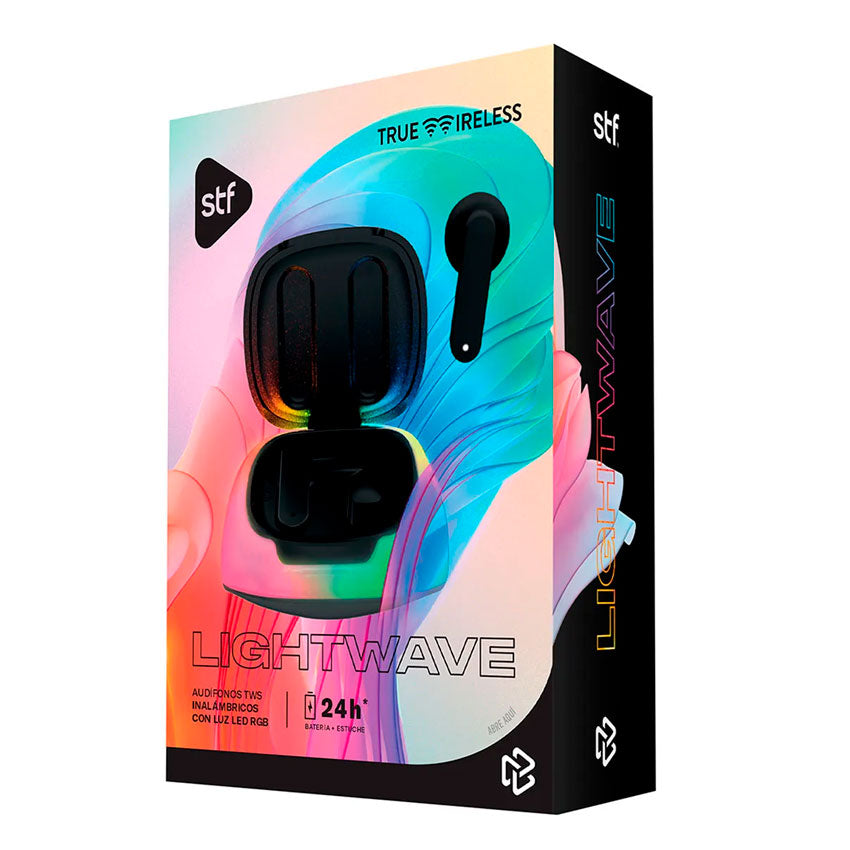 STF AUDIFONOS TRUE WIRELESS LIGHTWAVE NEGRO