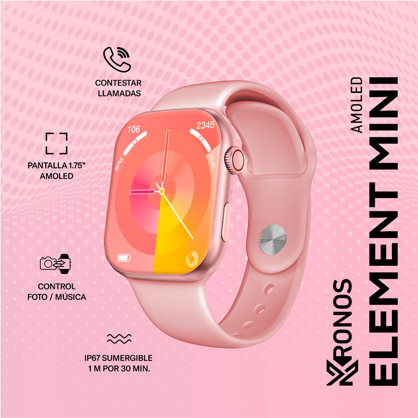Stf Smartwatch Kronos Element Mini con Pantalla Amoled de 1.75" y Resistencia Ip67