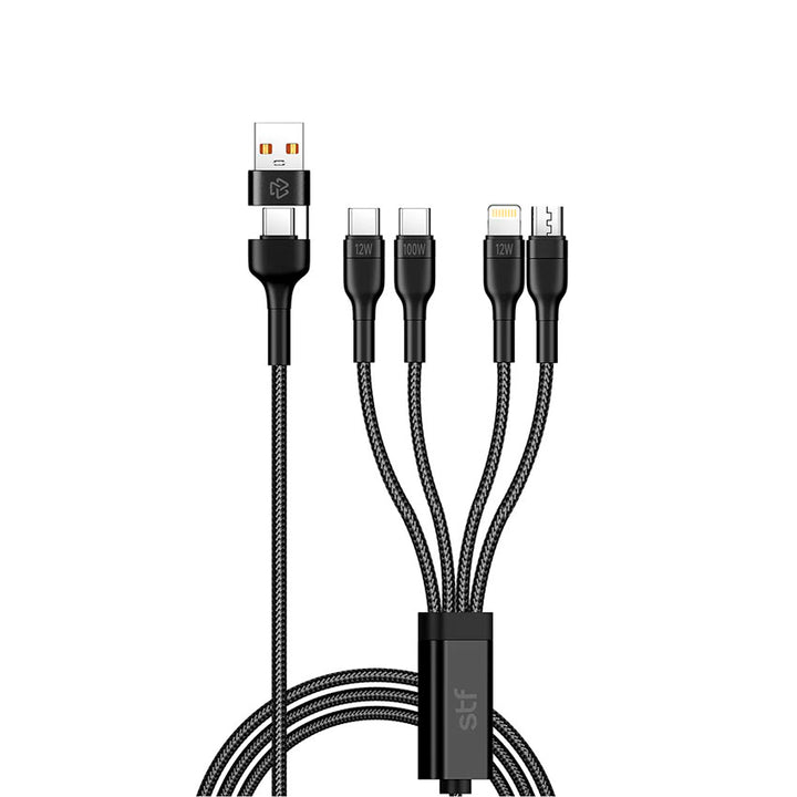 STF CABLE USB 4 EN 1 (MICRO, LIGHTNING,2 TIPO "C")