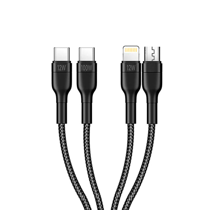 STF CABLE USB 4 EN 1 (MICRO, LIGHTNING,2 TIPO "C")