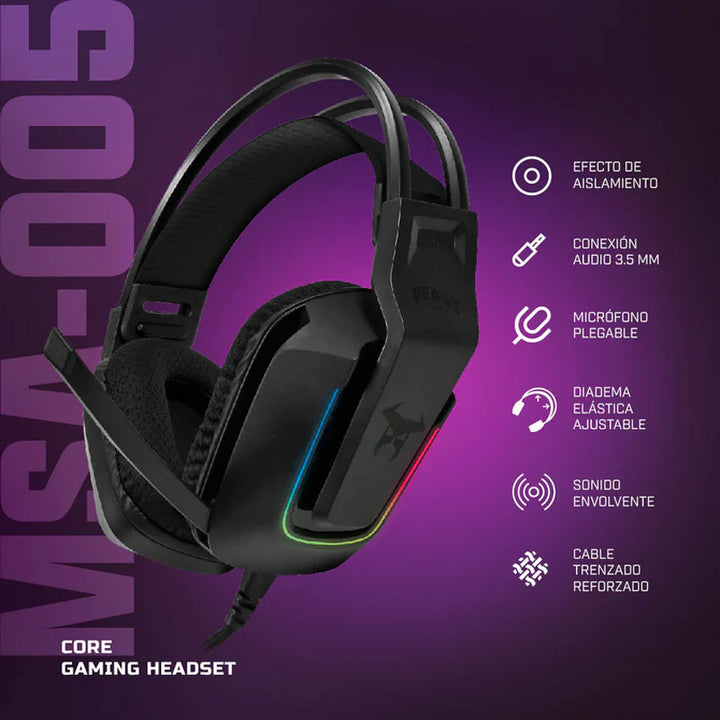 STF AUDÍFONOS GAMER ALÁMBRICOS BEAST MSA-005