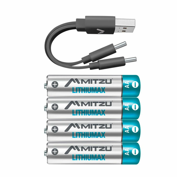 MITZU BATERIA RECARGABLE LITIO "AA/4" RECARGA TIPO C
