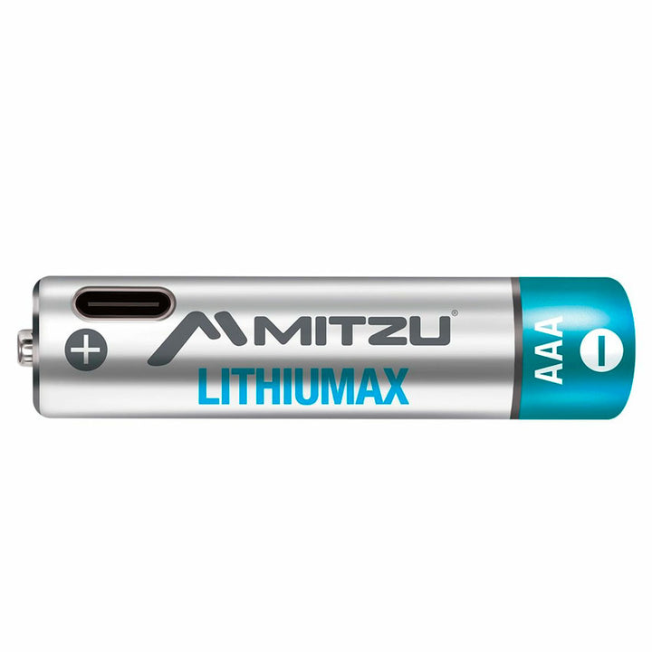 MITZU PILAS RECARGABLES AAA DE LITIO MLR-4XAAA CON CABLE USB TIPO C