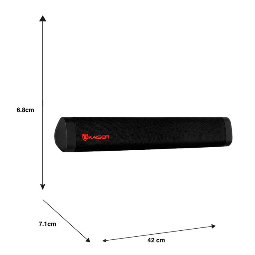 Bocina Bluetooth Ksr 2 X 2.5" Barra Negro