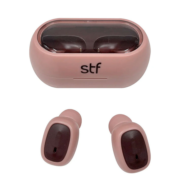 Stf Audifonos True Wireless Viva Rosa Bluetooth 5.0 con Estuche de Carga Tipo C