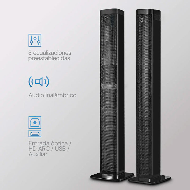 STF SOUND BAR HOME AUDIO 2.0 30W BLUETOOTH 5.0. HDMI ARC, ÓPTICO, USB, AUX 3.5MM