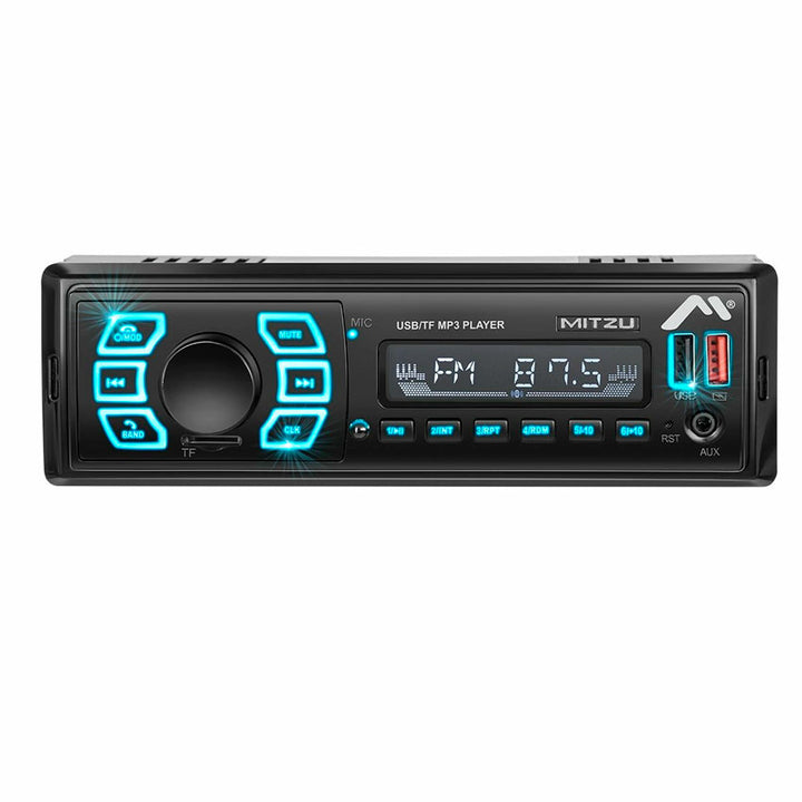 MITZU AUTOESTÉREO CON BLUETOOTH 300W USB, MICRO SD, RADIO FM Y CONTROL REMOTO