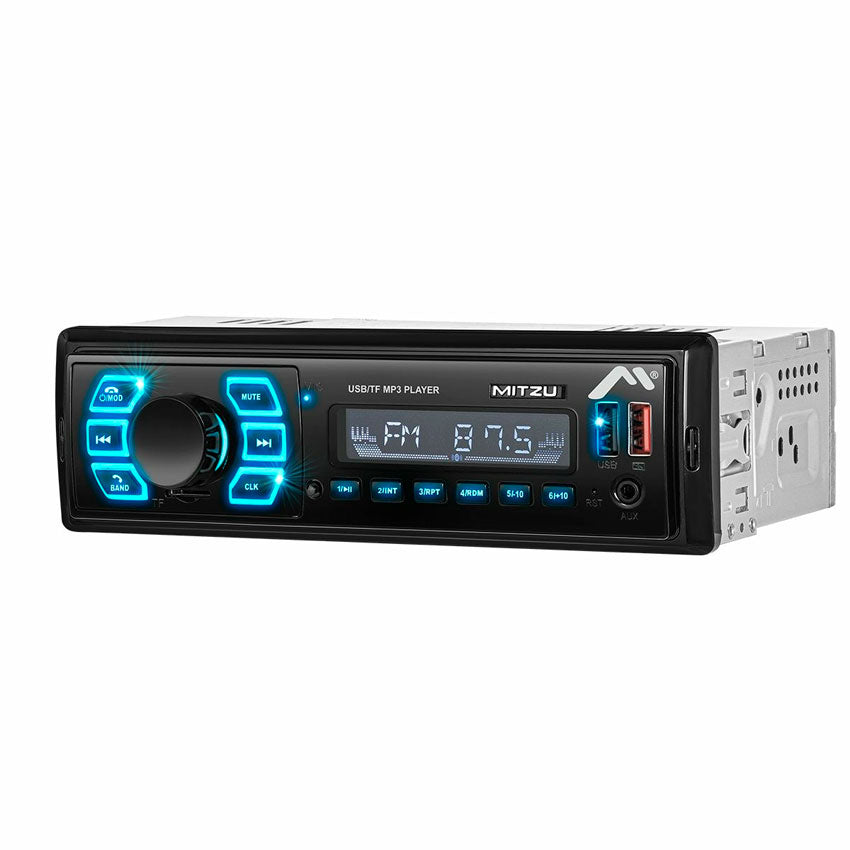 MITZU AUTOESTÉREO CON BLUETOOTH 300W USB, MICRO SD, RADIO FM Y CONTROL REMOTO