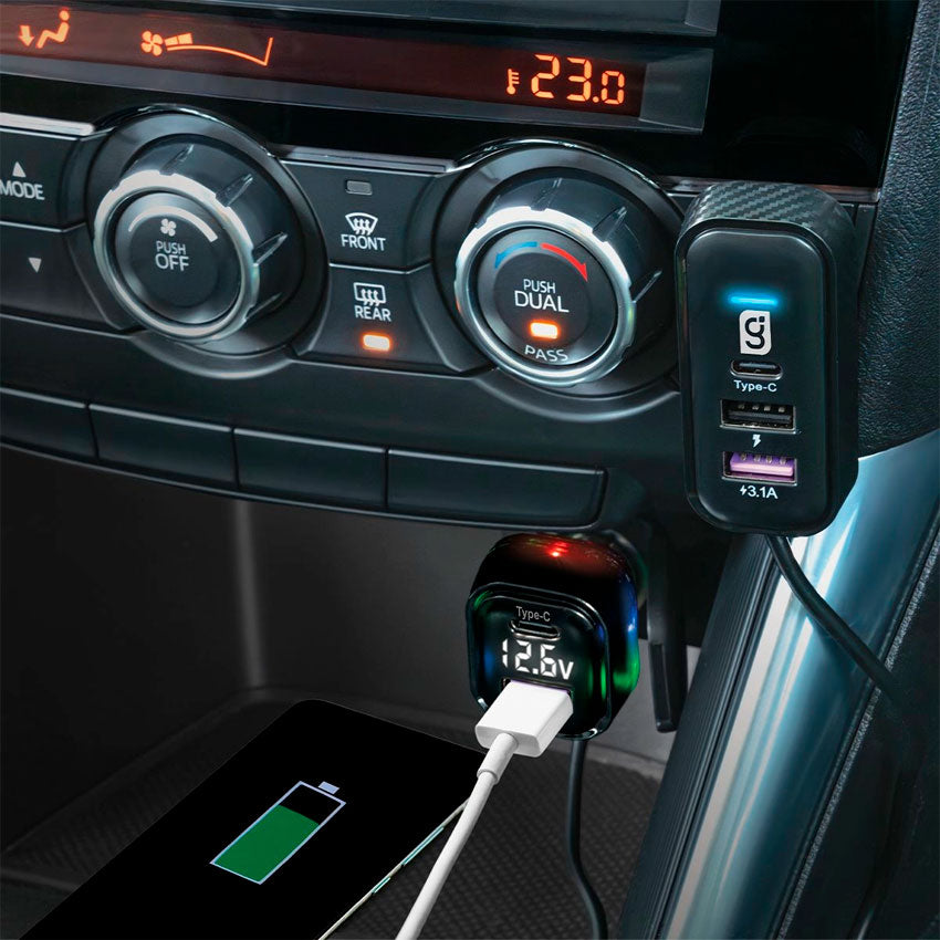 ADAPTADOR DC CON 3 USB MITZU