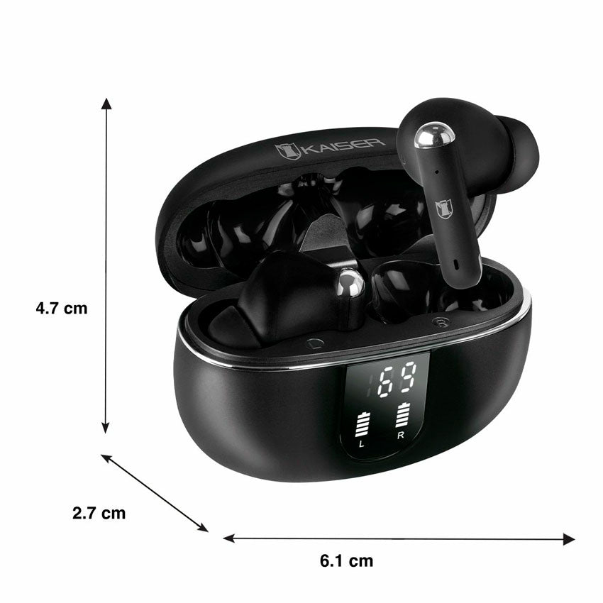 KAISER AUDIFONOS TRUE WIRELESS CON BASE DE CARGA