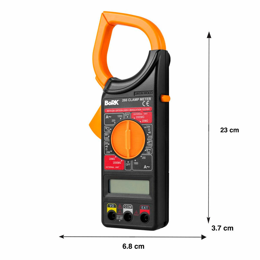 BORK MULTIMETRO DIGITAL DE GANCHO MP-6070