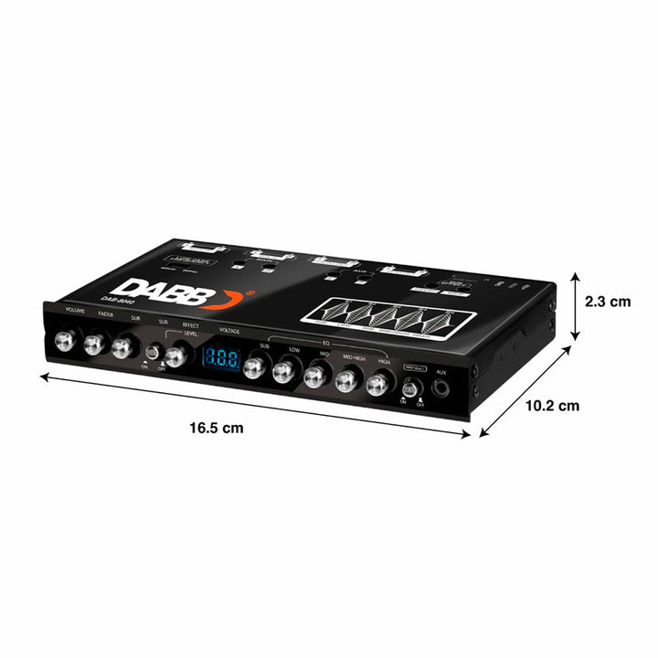 Dabb Ecualizador de 5 Bandas con Epicentro y Preamplificador de Ganancia Activa para Car Audio